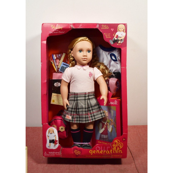 Our Generation Hally with Storybook & Accessories 18" Posable School Doll - Picture 1 of 8
